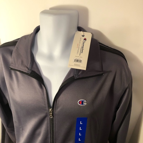 Champion Authentic Men's Full Zip Track Jacket Grey 1244042 size Large - Picture 10 of 12